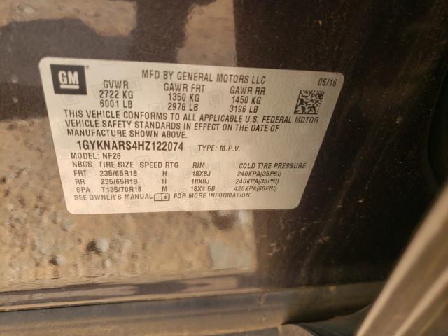 2017 CADILLAC XT5 1GYKNARS4HZ122074