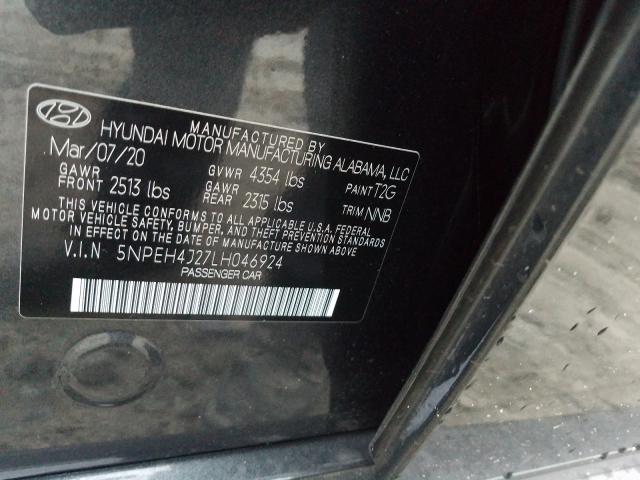 2020 HYUNDAI SONATA LIM 5NPEH4J27LH046924