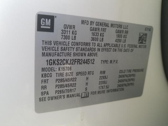 2015 GMC YUKON DENA 1GKS2CKJ2FR244512