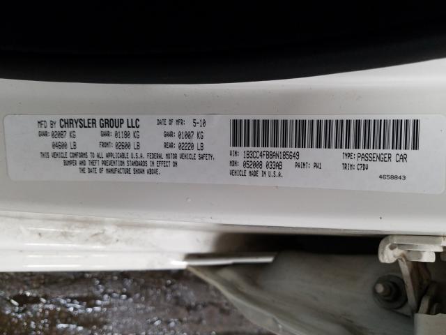2010 DODGE AVENGER SX 1B3CC4FB8AN185649