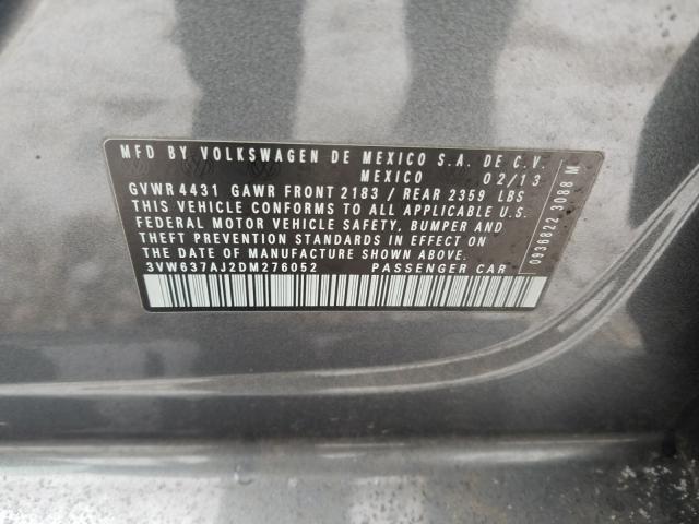 2013 VOLKSWAGEN JETTA HYBR 3VW637AJ2DM276052