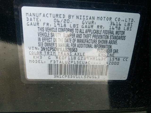 2020 NISSAN KICKS SR 3N1CP5DV1LL526563