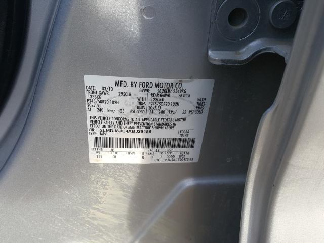 2010 LINCOLN MKX 2LMDJ8JC4ABJ29185