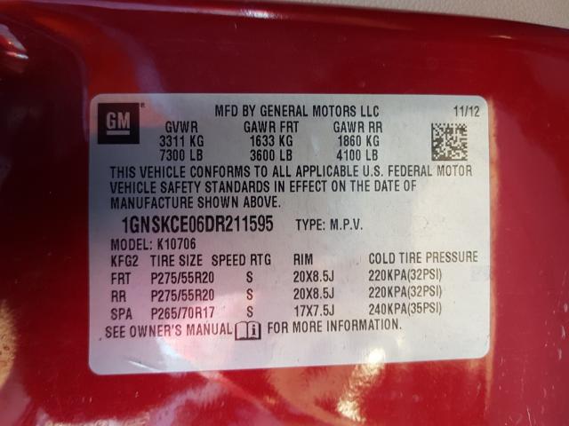 2013 CHEVROLET TAHOE K150 1GNSKCE06DR211595