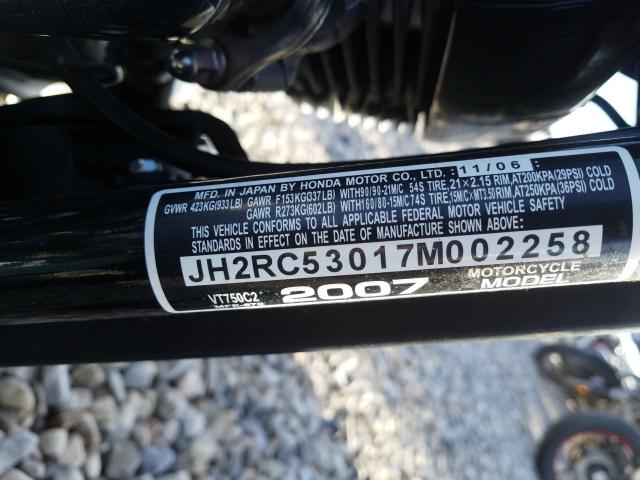 2007 HONDA VT750 C2 JH2RC53017M002258