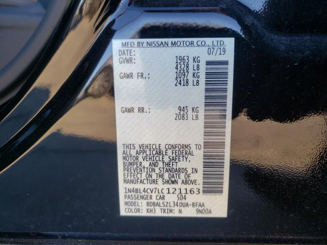 2020 NISSAN ALTIMA SR 1N4BL4CV7LC121163