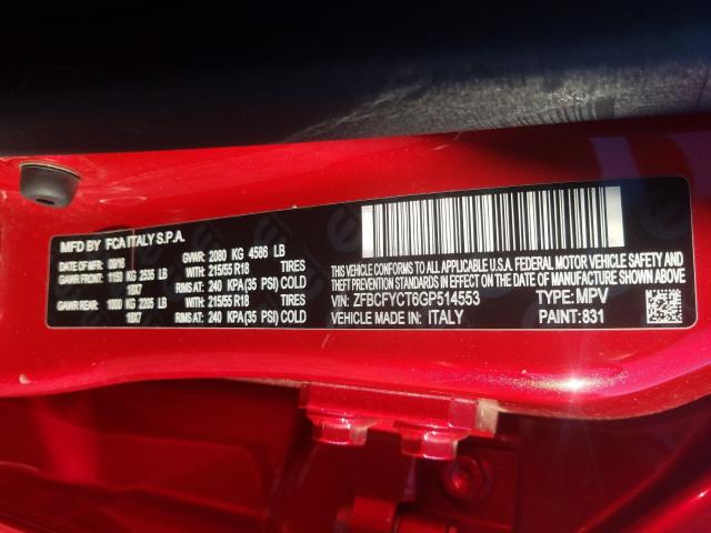 2016 FIAT 500X TREKK ZFBCFYCT6GP514553