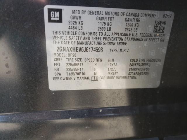 2018 CHEVROLET EQUINOX LS 2GNAXHEV6J6174593