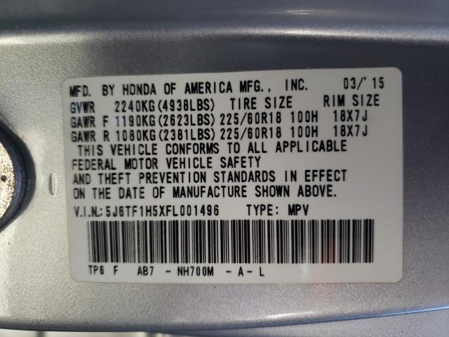 2015 HONDA CROSSTOUR 5J6TF1H5XFL001496