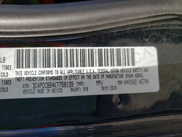 2019 DODGE JOURNEY SE 3C4PDCBB4KT758139