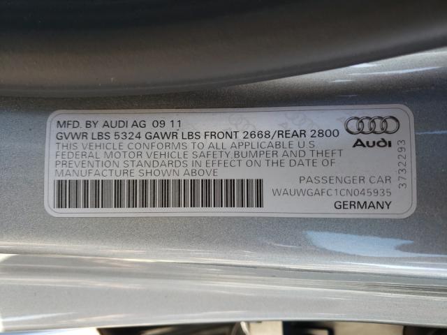 2012 AUDI A7 PREMIUM WAUWGAFC1CN045935