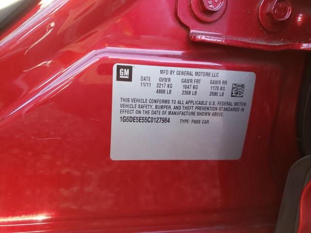 2012 CADILLAC CTS LUXURY 1G6DE5E55C0127984