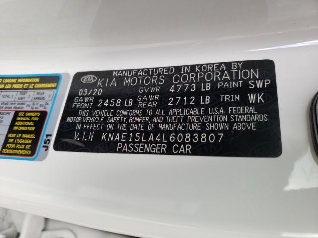 2020 KIA STINGER KNAE15LA4L6083807