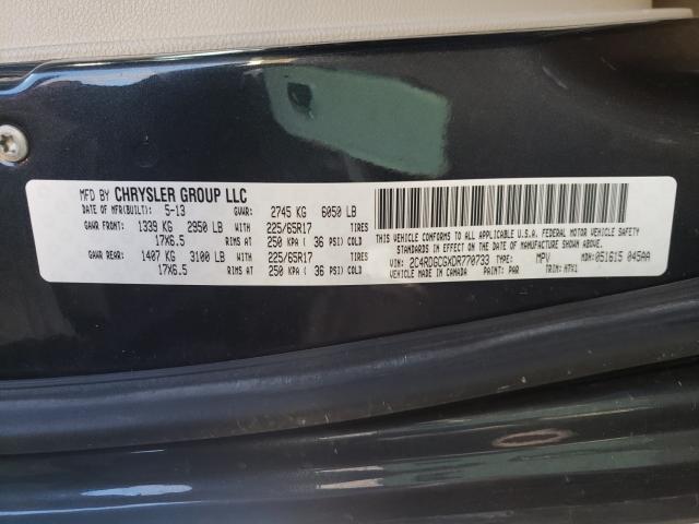 2013 DODGE GRAND CARA 2C4RDGCGXDR770733