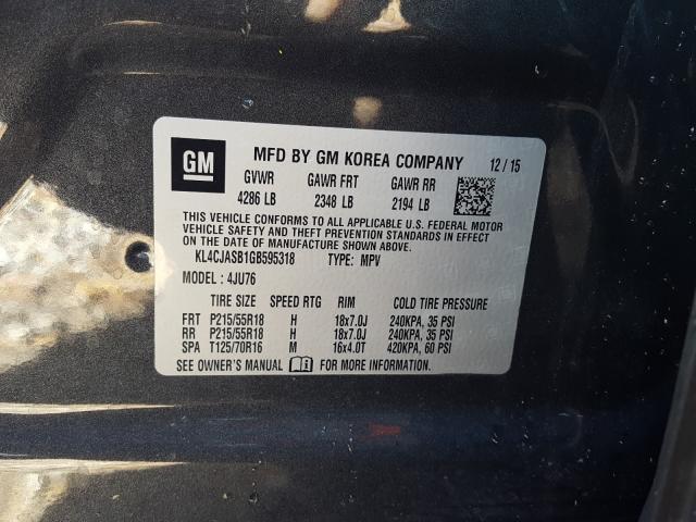 2016 BUICK ENCORE KL4CJASB1GB595318