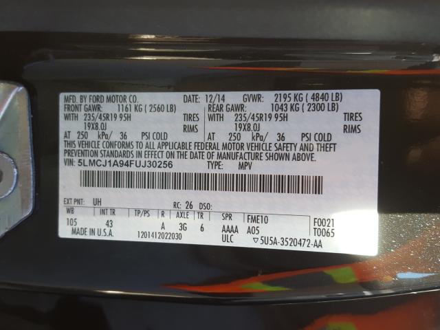 2015 LINCOLN MKC 5LMCJ1A94FUJ30256