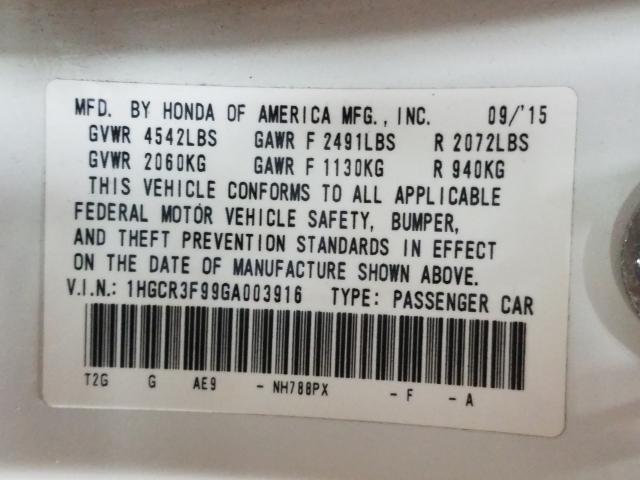 2016 HONDA ACCORD TOU 1HGCR3F99GA003916