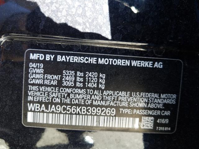 2019 BMW 530E WBAJA9C56KB399269