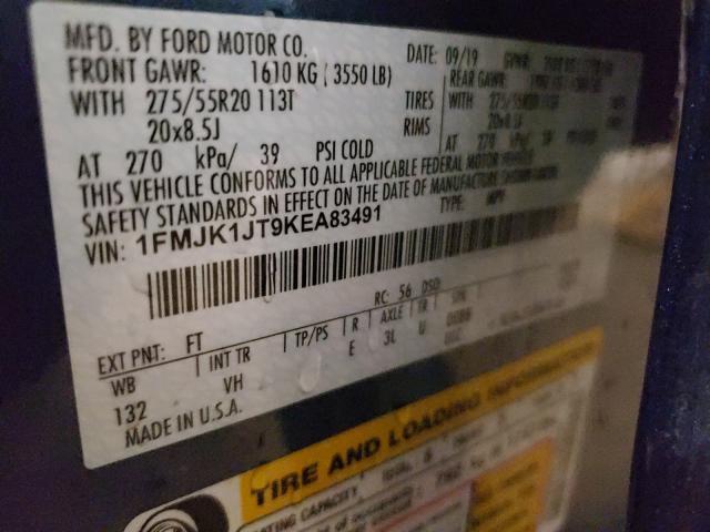 2019 FORD EXPEDITION 1FMJK1JT9KEA83491