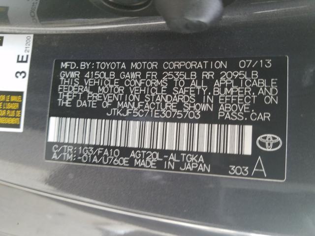 2014 TOYOTA SCION TC JTKJF5C71E3075703