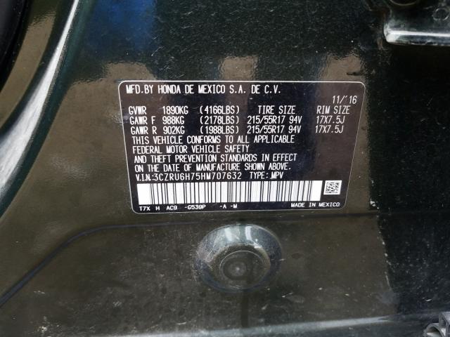 2017 HONDA HR-V EXL 3CZRU6H75HM707632