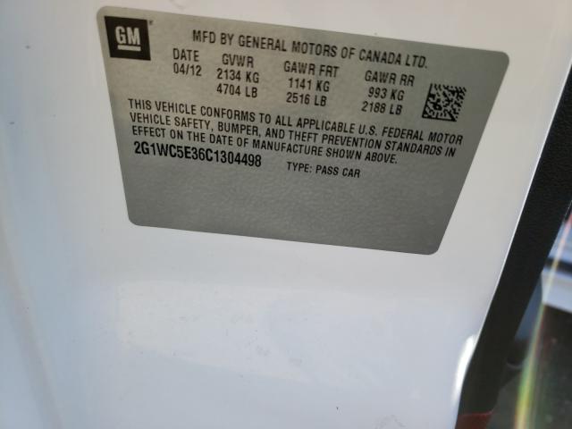 2012 CHEVROLET IMPALA LTZ 2G1WC5E36C1304498