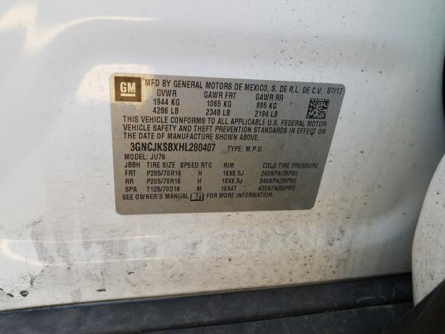 2017 CHEVROLET TRAX LS 3GNCJKSBXHL280407