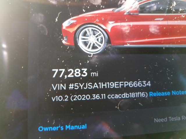 2014 TESLA MODEL S 5YJSA1H19EFP66634