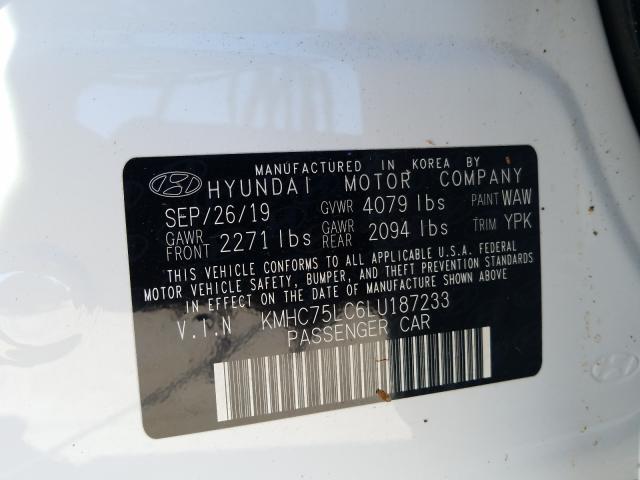 2020 HYUNDAI IONIQ SE KMHC75LC6LU187233