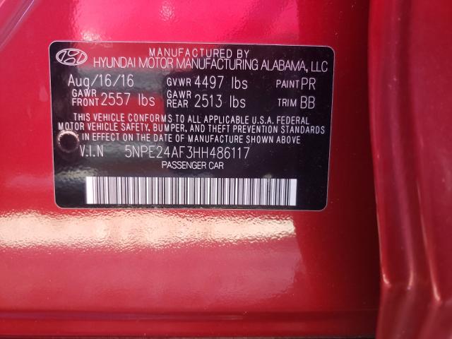 2017 HYUNDAI SONATA SE 5NPE24AF3HH486117