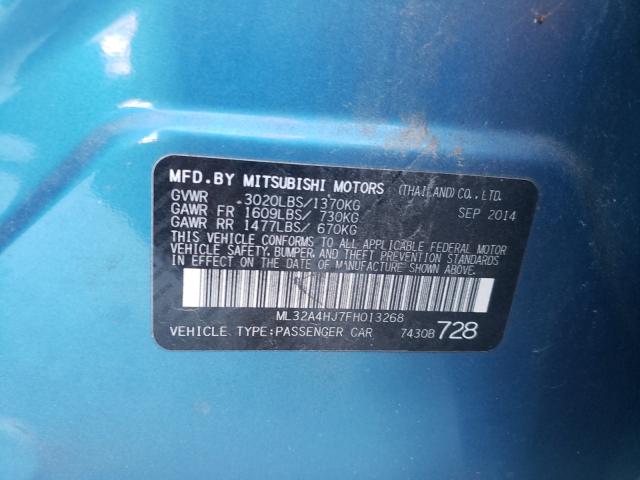 2015 MITSUBISHI MIRAGE ES ML32A4HJ7FH013268