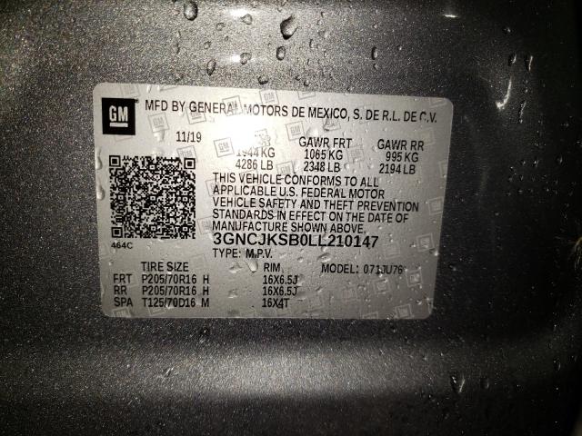 2020 CHEVROLET TRAX LS 3GNCJKSB0LL210147