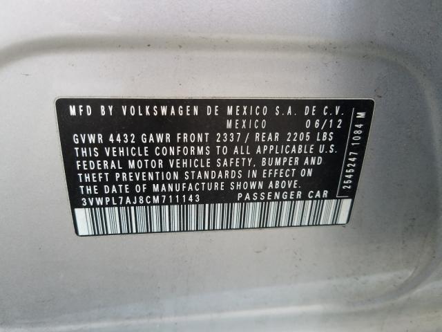 2012 VOLKSWAGEN JETTA TDI 3VWPL7AJ8CM711143