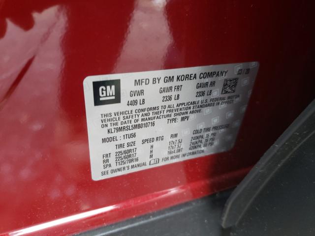 2021 CHEVROLET TRAILBLAZE KL79MRSL5MB010716