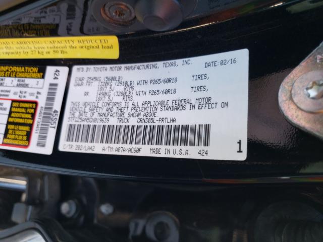 2016 TOYOTA TACOMA DOU 5TFGZ5AN5GX019639