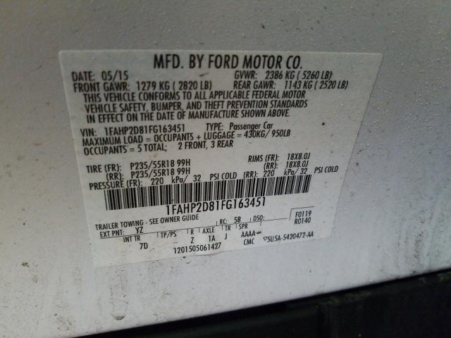 2015 FORD TAURUS SE 1FAHP2D81FG163451