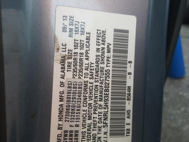 2014 HONDA ODYSSEY TO 5FNRL5H93EB027555
