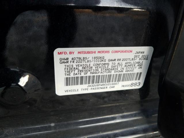 2012 MITSUBISHI LANCER GT JA32U8FW9CU016667