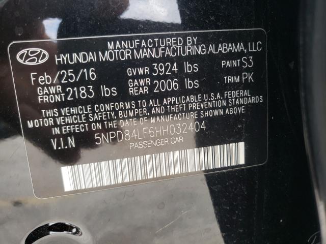 2017 HYUNDAI ELANTRA LI 5NPD84LF6HH032404