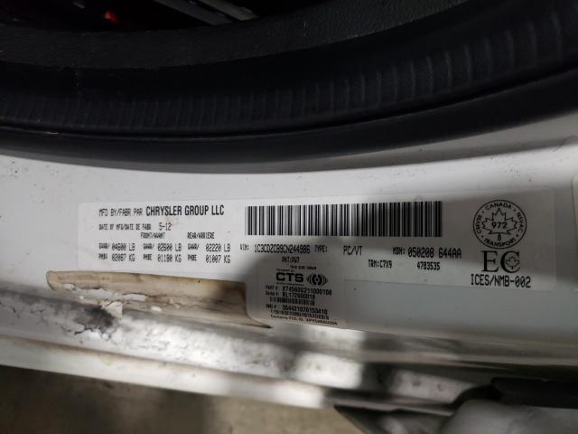 2012 DODGE AVENGER SX 1C3CDZCB9CN244986