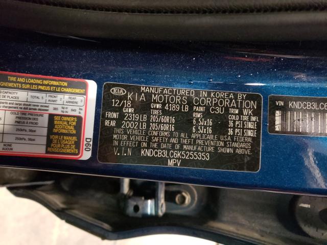 2019 KIA NIRO FE KNDCB3LC6K5255353