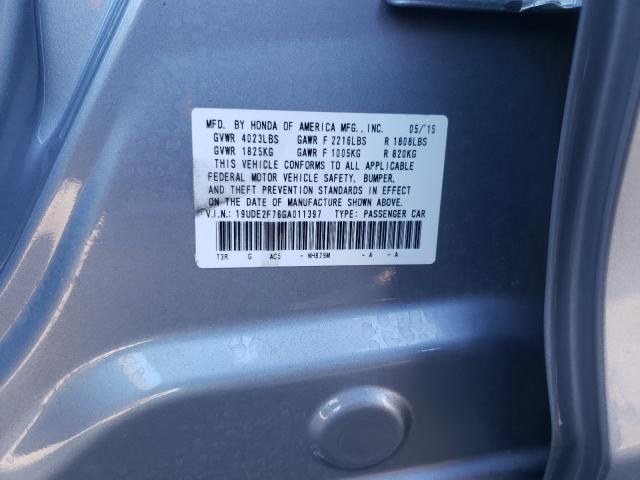2016 ACURA ILX PREMIU 19UDE2F76GA011397