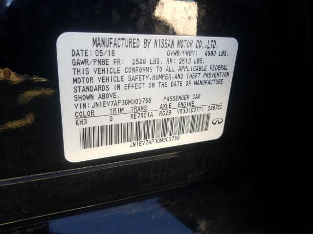 2016 INFINITI Q50 PREMIU JN1EV7AP3GM303758
