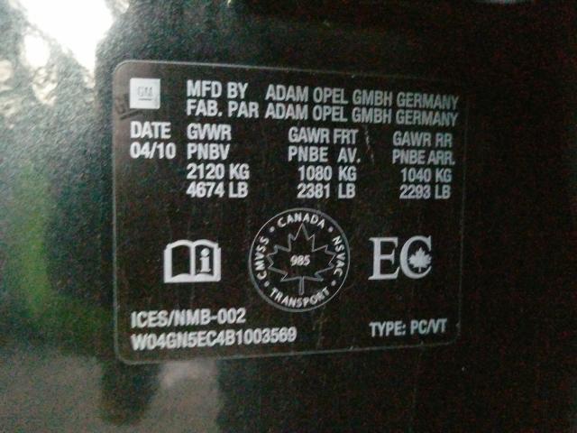 2011 BUICK REGAL CXL W04GN5EC4B1003569
