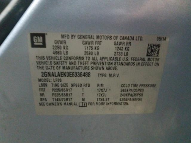 2014 CHEVROLET EQUINOX LS 2GNALAEK0E6336488