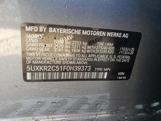 2015 BMW X5 SDRIVE3 5UXKR2C51F0H39373