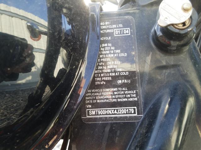 2004 TRIUMPH MOTORCYCLE BONNEVILLE SMT900HNX4J200179