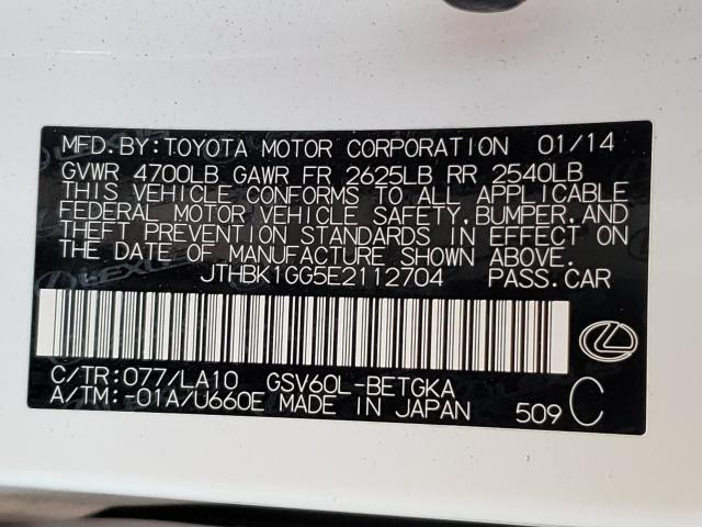 2014 LEXUS ES 350 JTHBK1GG5E2112704
