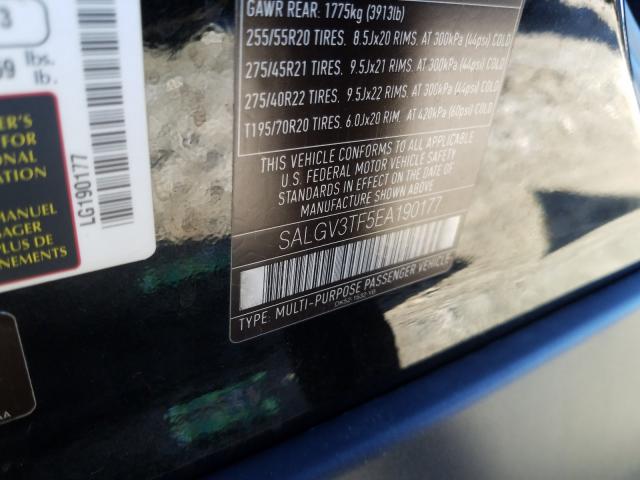 2014 LAND ROVER RANGE ROVE SALGV3TF5EA190177