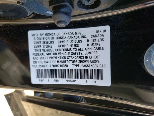 2018 HONDA CIVIC SI 2HGFC1E58JH710080